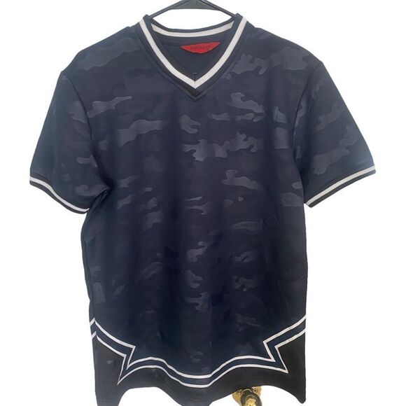 TrillNation Navy Camo Shirt Sz S - Picture 1 of 7